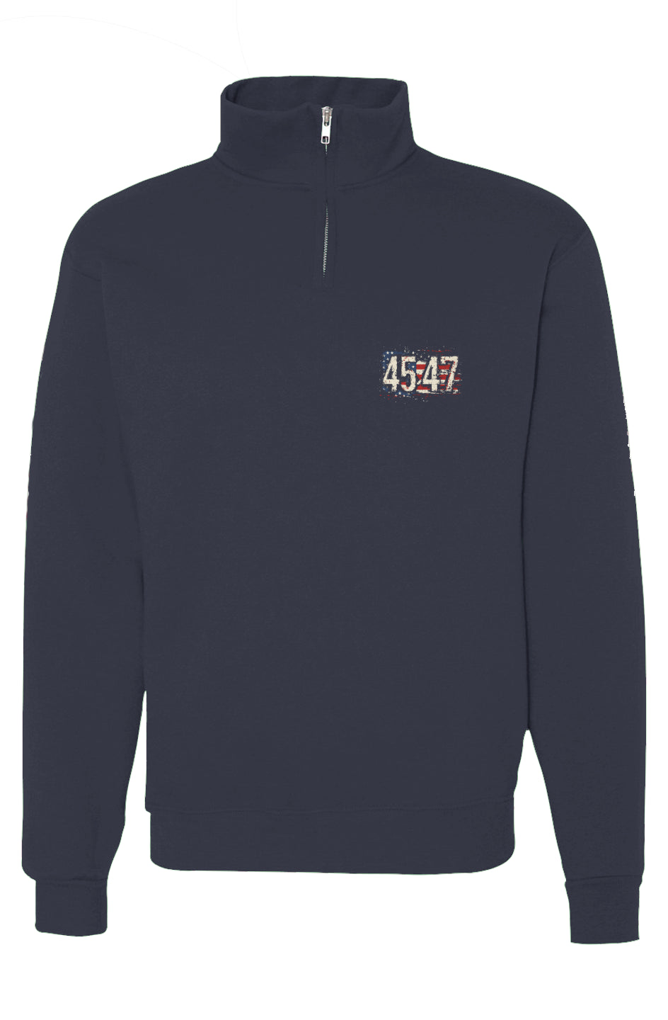 Cadet Collar Quarter-Zip Sweatshirt  45/47 USA