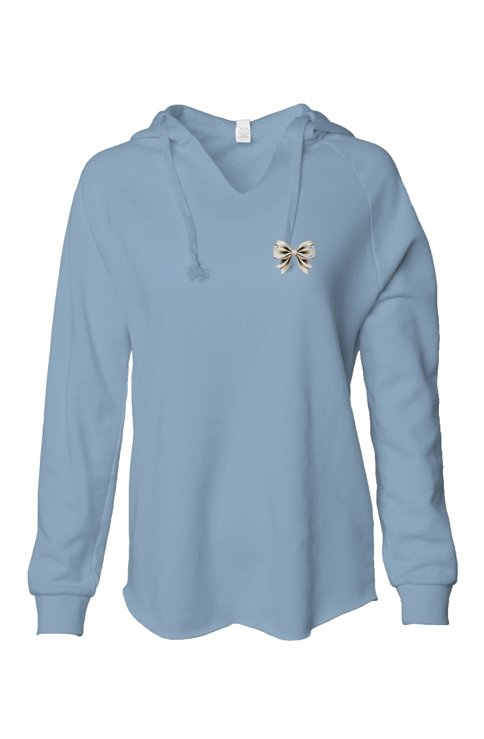 "Lightweight Women's Washed Hoodie: Princess Bow | Reign in Style"