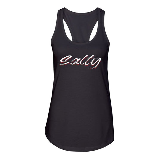"Salty" Racerback Tank is designed for those who crave adventure and live life to the fullest. Whether you're hitting the beach, exploring new trails, or simply enjoying a sunny day out, this tank top has you covered. Its bold design speaks to the fearless spirit within you, encouraging you to take on new challenges with confidence and flair.&nbsp; &nbsp; - Comprised of 60% combed, ring-spun cotton and 40% polyester, offering a subtle luxurious feel and pleasant touch